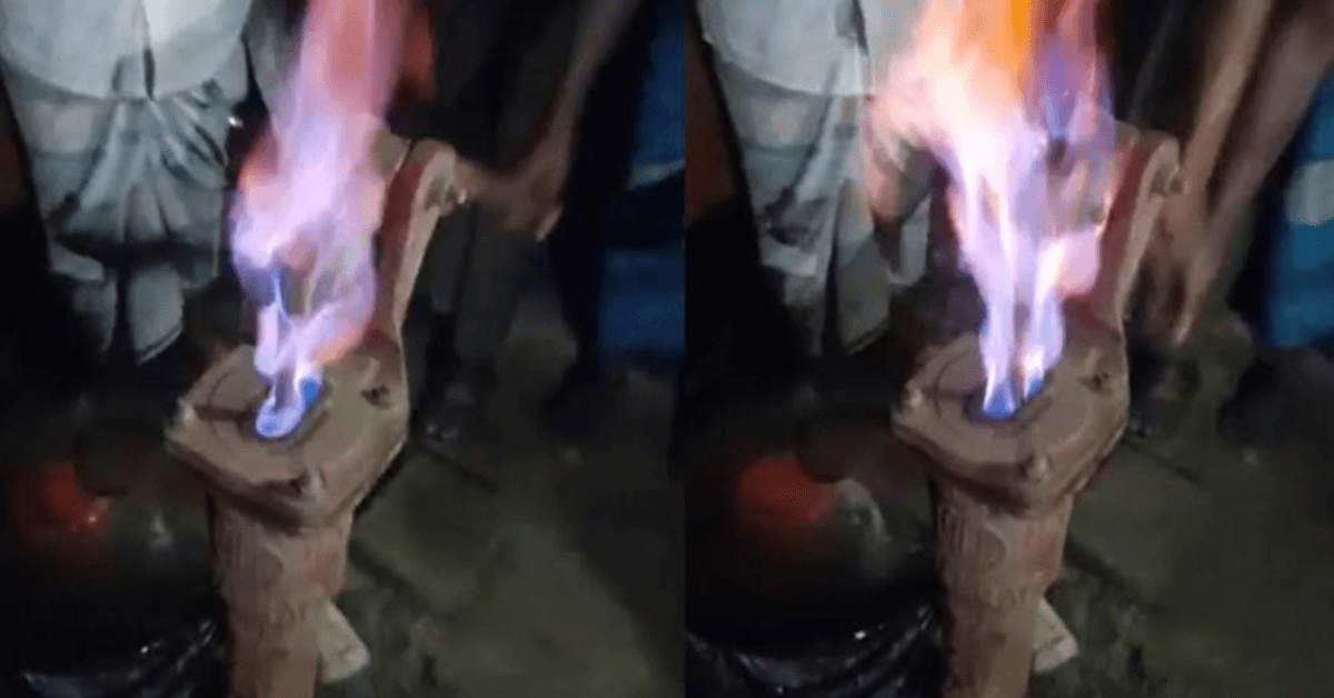 নোয়াখালীর নলকূপে পানির সঙ্গে গ্যাস