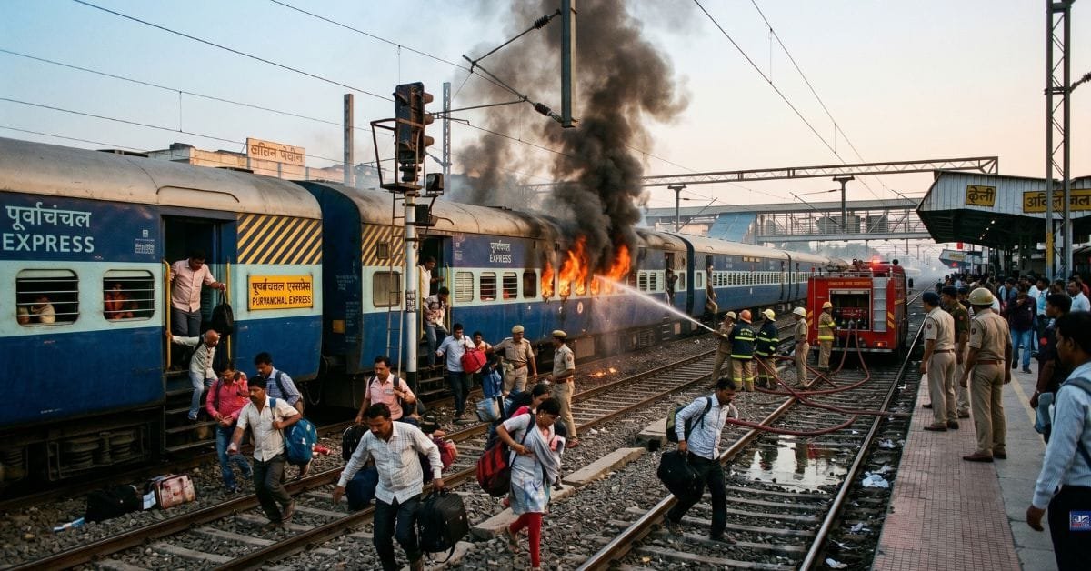 ভারতের চারমিনার এক্সপ্রেস ট্রেনে আগুন লেগে যাত্রীরা আতঙ্কে ঝাঁপ দিচ্ছেন