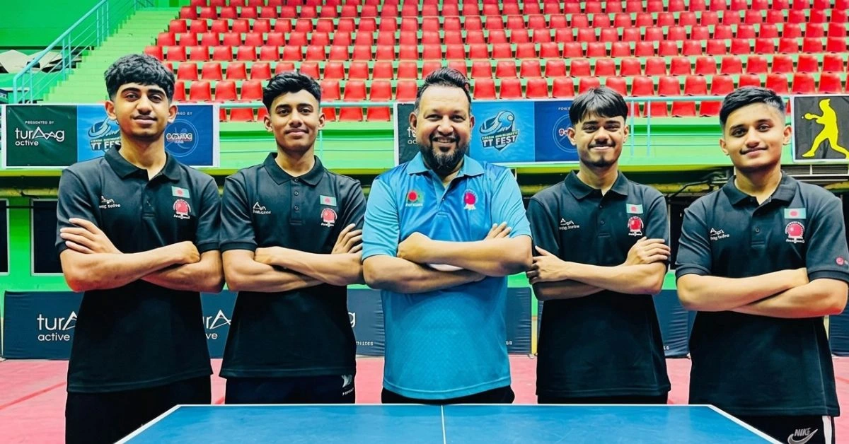 এশিয়ান ইয়ুথ টেবিল টেনিস চ্যাম্পিয়নশিপে স্বর্ণজয়ী বাংলাদেশ অনূর্ধ্ব-১৯ দল
