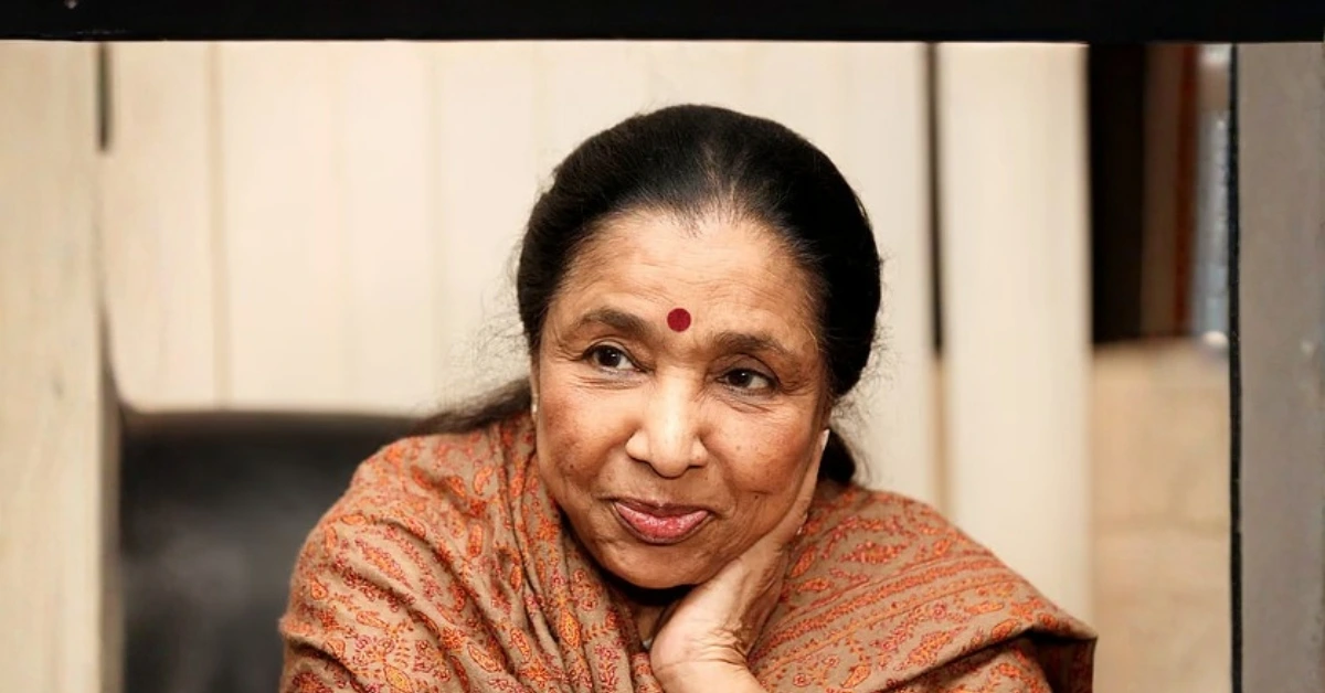 ভারতীয় কিংবদন্তি সংগীতশিল্পী আশা ভোঁসলে’র ক্লোজআপ ছবি