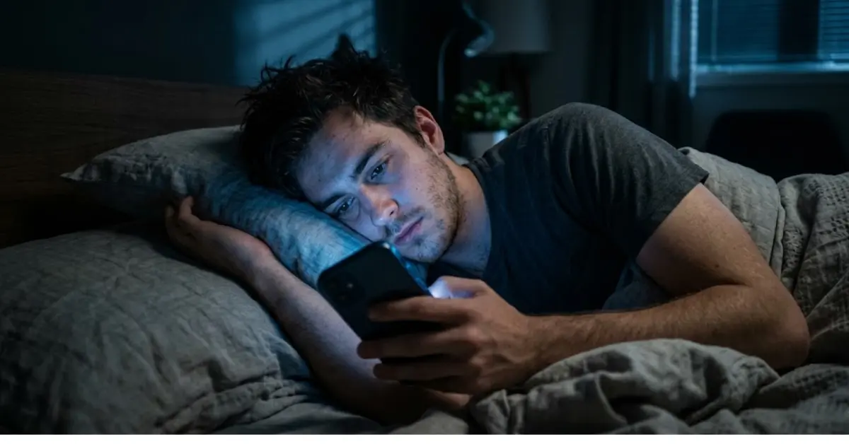 blue light from smartphone affecting sleep at night
