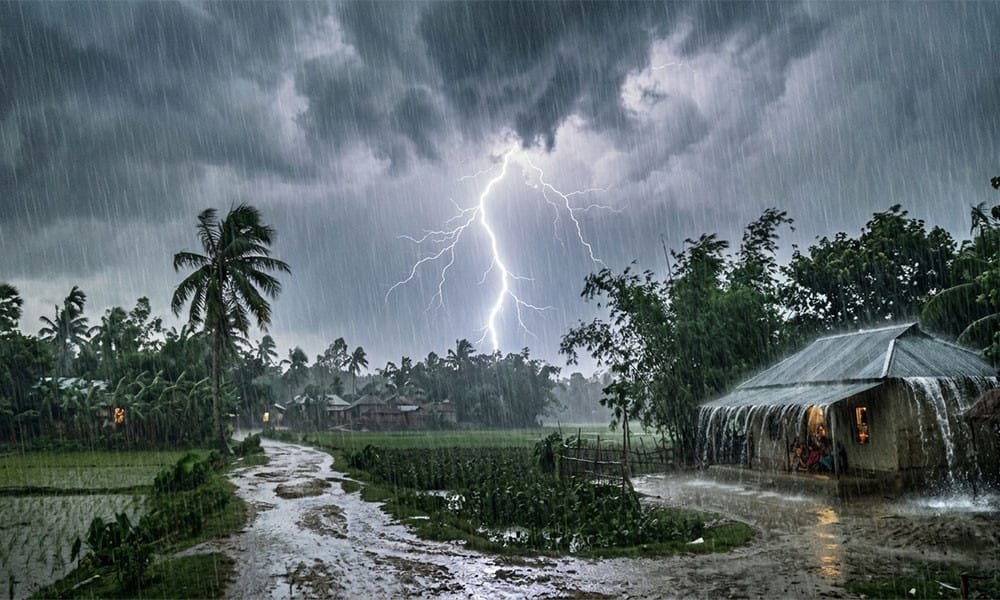 বজ্রসহ ভারি বর্ষণ নিয়ে আবহাওয়া অধিদপ্তরের নতুন বার্তা