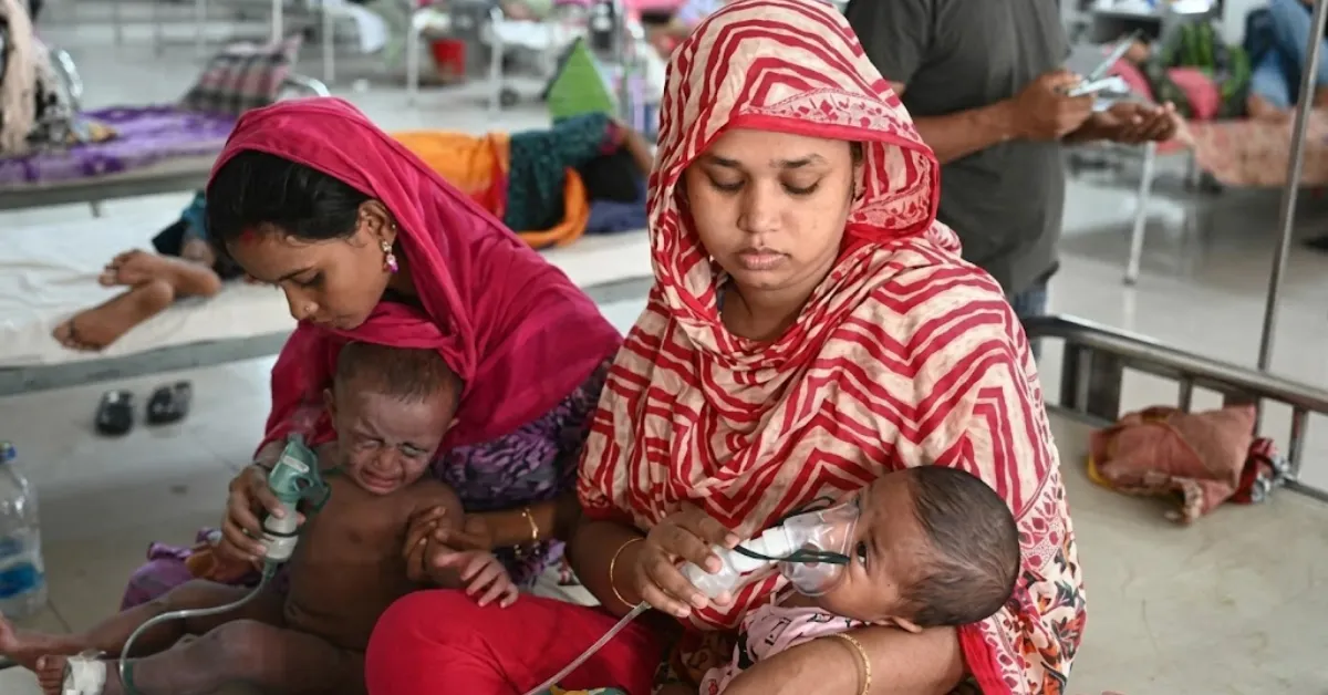 হাসপাতালে হামে আক্রান্ত শিশুর চিকিৎসা