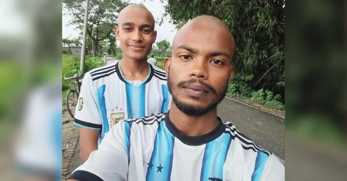 আর্জেন্টিনার হারে মাথা ন্যাড়া করলেন দুই সমর্থক