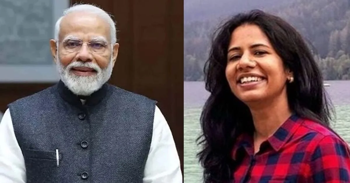 নিধি তিওয়ারি And নরেন্দ্র মোদির।