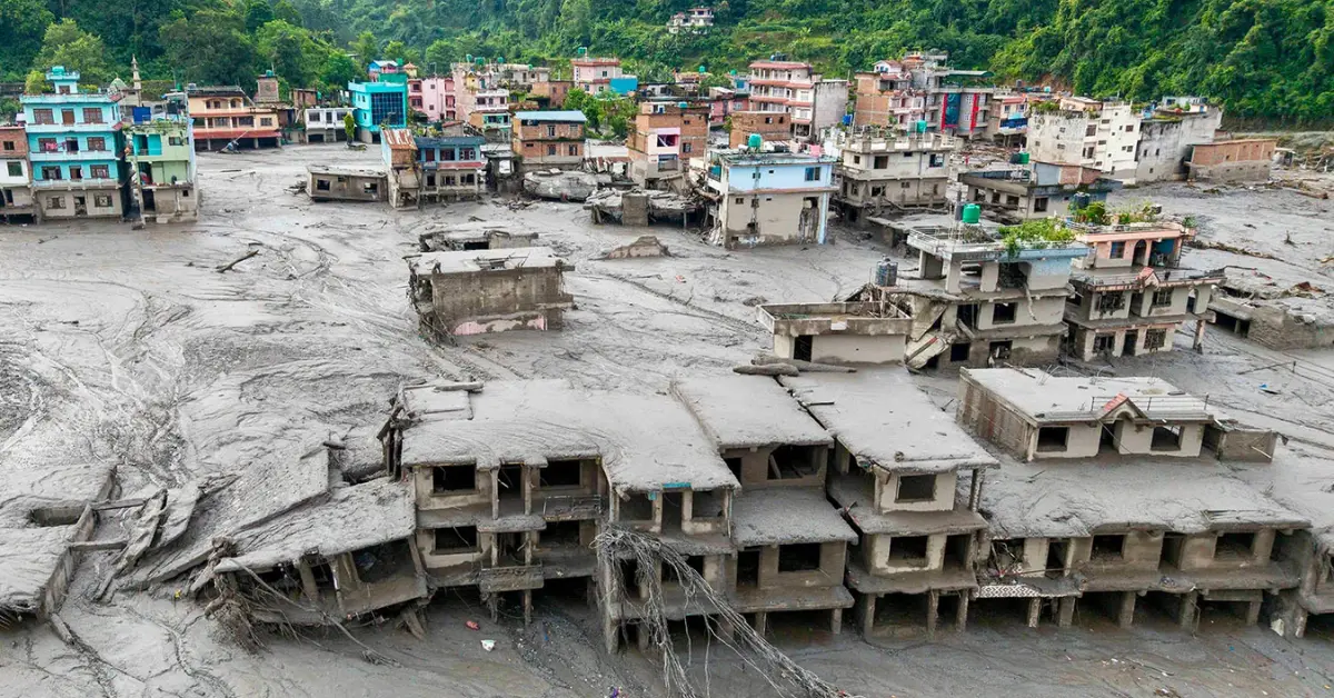 নেপাল বন্যায় ক্ষতিগ্রস্ত এলাকা