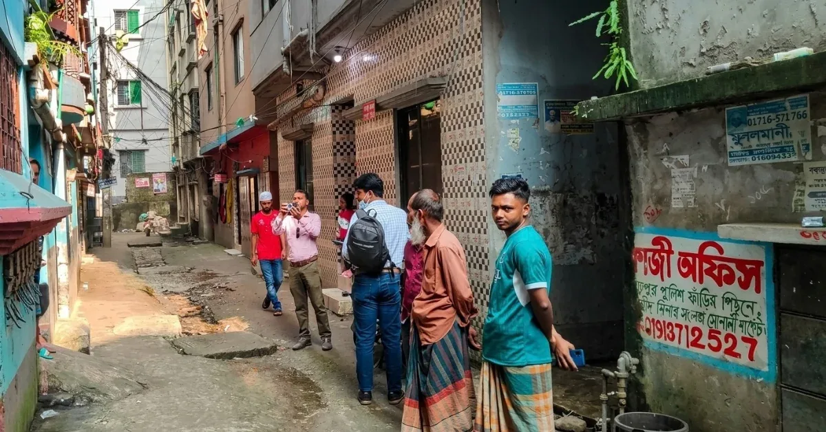 সোনারগাঁয়ে গ্যাস লিকেজ থেকে বিস্ফোরণের ঘটনা।