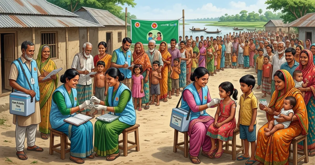 শিশুদের হামের টিকাদান কর্মসূচি