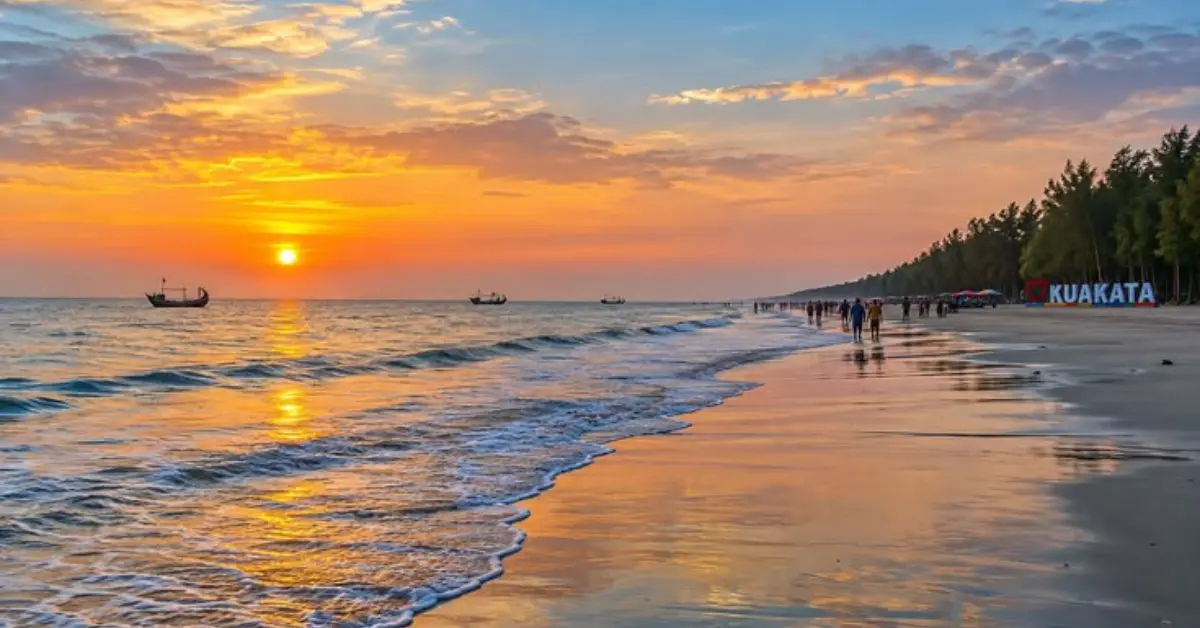 শীতের সকালে কুয়াকাটা সমুদ্রসৈকত