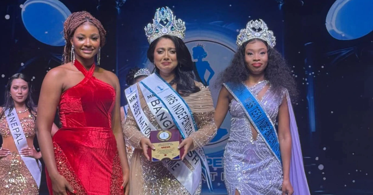 মিসেস ইন্ডিপেন্ডেন্ট ২০২৬ জয়ের পর মঞ্চে আবেগপ্রবণ তমা রশিদ