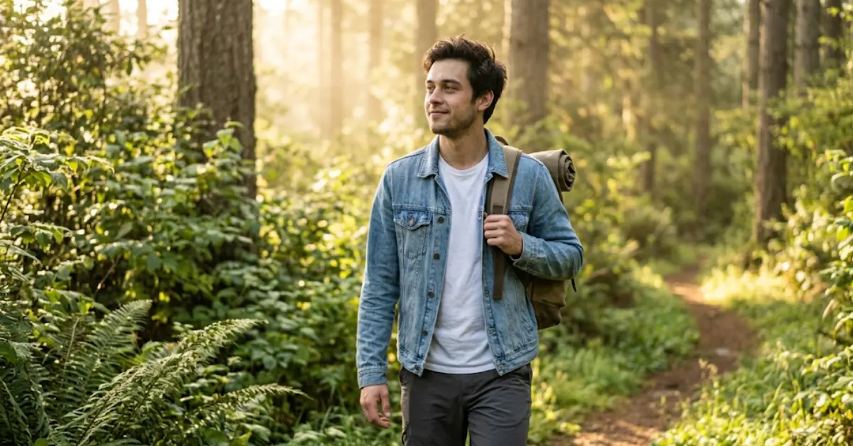 walking in morning sunlight for healthy