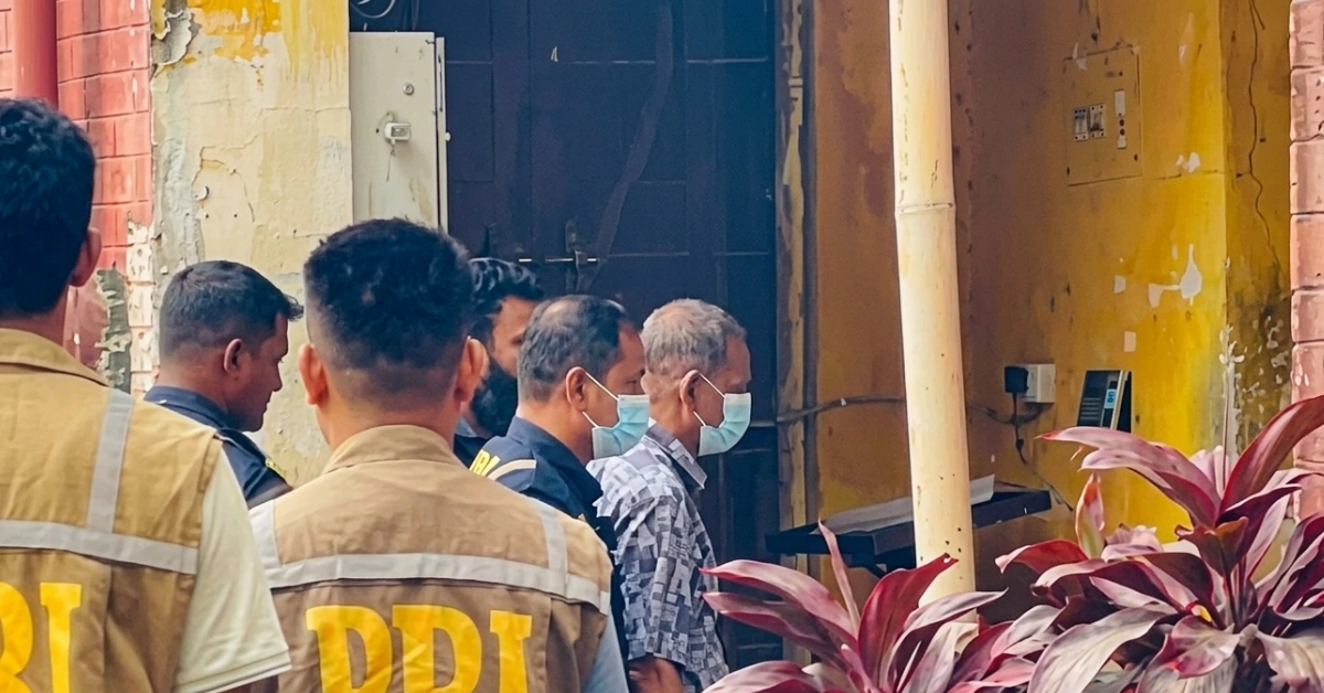 তনু হত্যা মামলার আসামি হাফিজুর রহমানকে আদালতে নেওয়ার দৃশ্য