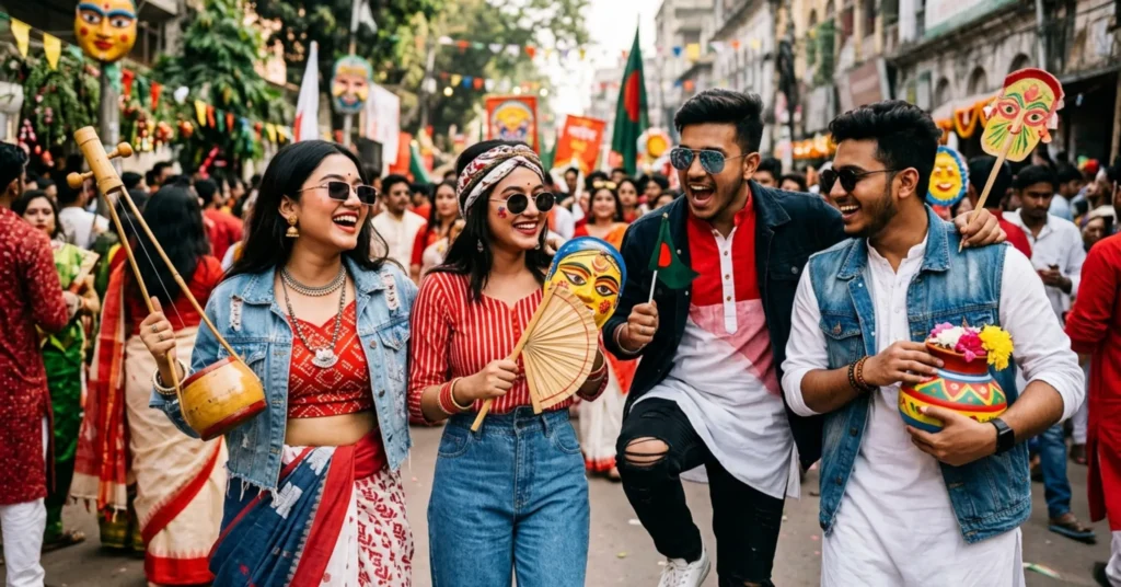 ফিউশন স্টাইলে নতুন প্রজন্মের বৈশাখী পোশাক